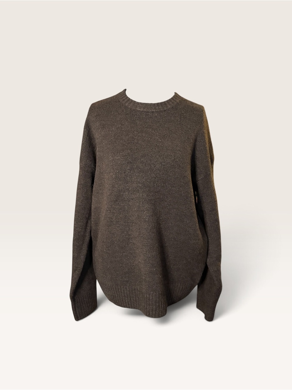Cotton On Brown Oversized Crewneck Knit Sweater XS